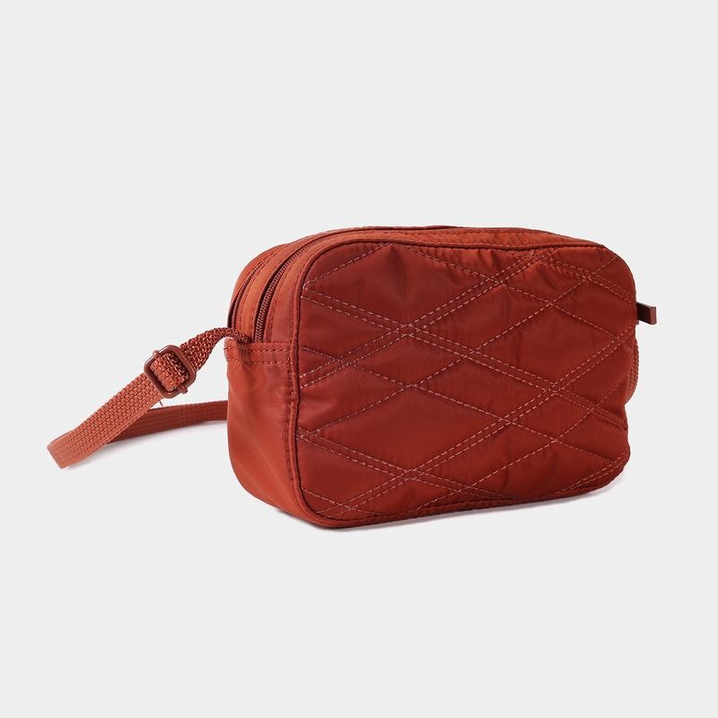 Hedgren Gewatteerd Maia Mini Rfid Crossbodytassen Dames Rood Bruin | RIZ3966AN