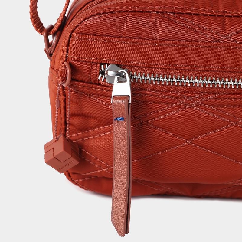 Hedgren Gewatteerd Maia Mini Rfid Crossbodytassen Dames Rood Bruin | RIZ3966AN