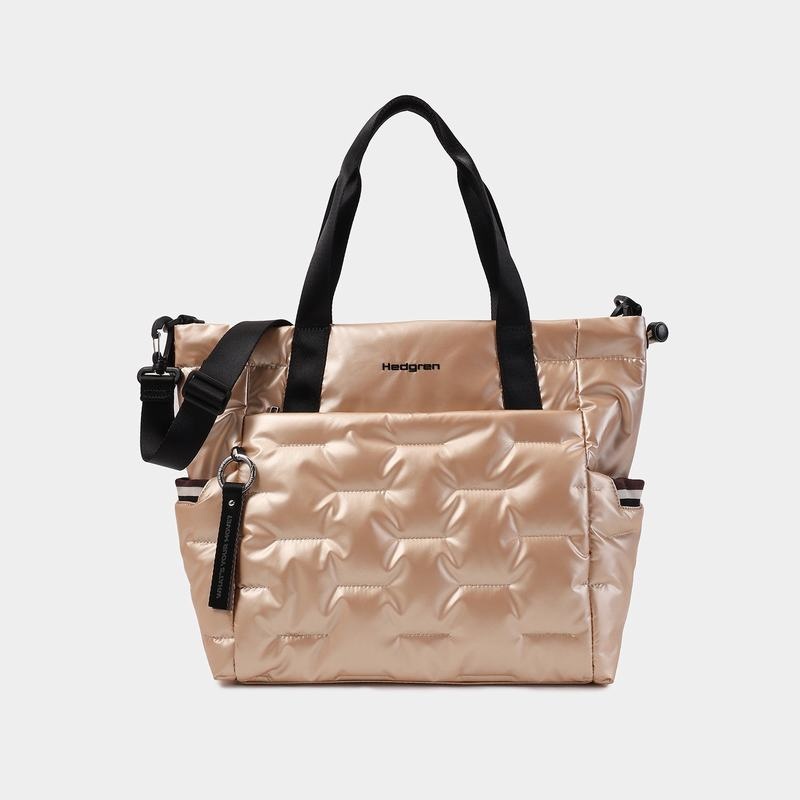 Hedgren Puffer Tote Tassen Dames Beige | FGF8027FZ