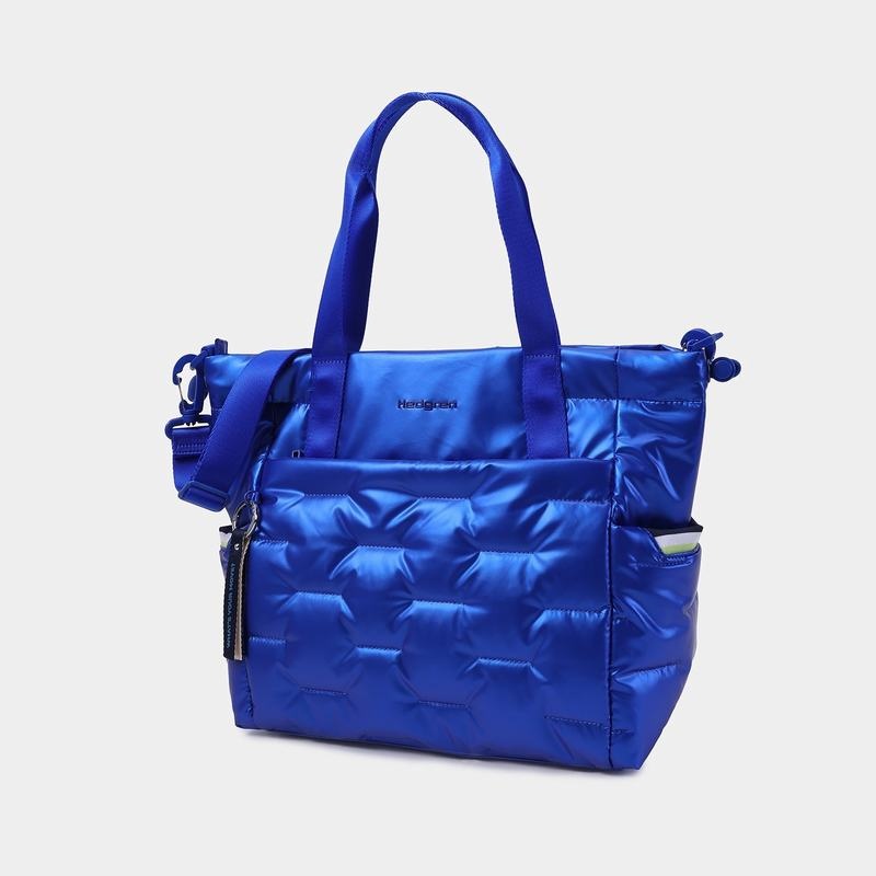 Hedgren Puffer Tote Tassen Dames Blauw | DDF3283YJ