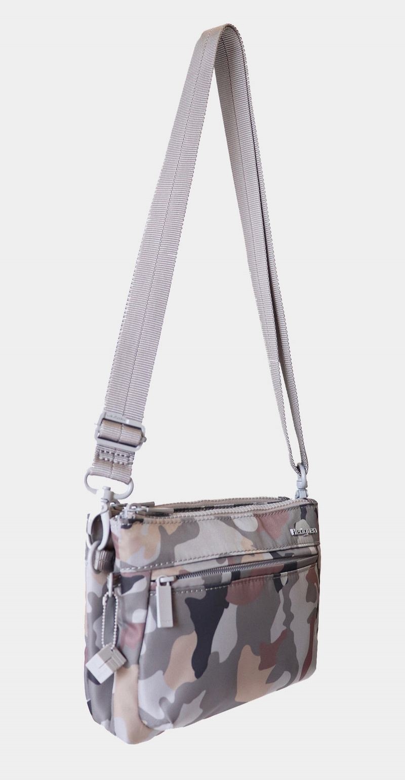 Hedgren Rain Sustainably Made Crossbodytassen Dames Grijs Camo | WLR2932TF